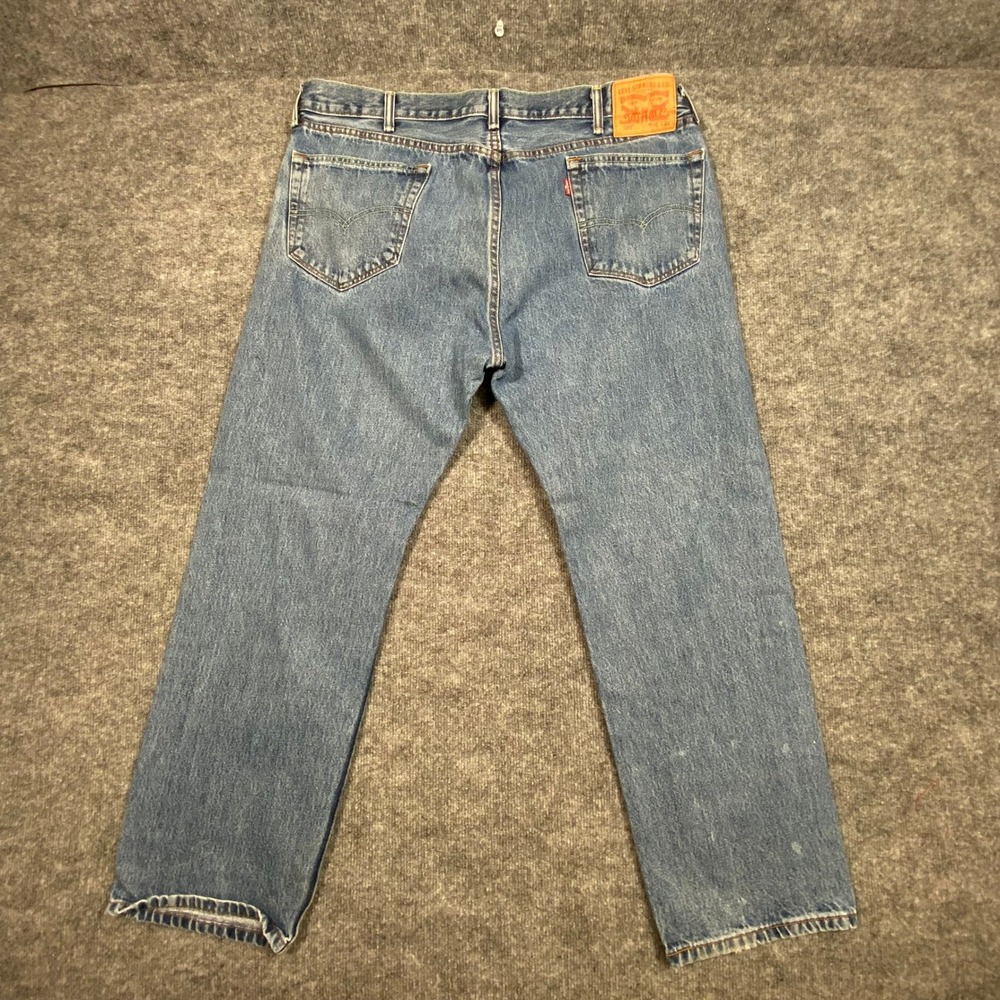 Levis 505 Regular Fit Mens Jeans 40x30 Medium Wash Blue Straight Leg Denim